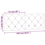 rózsaszín bársony fejtámla párna 140 cm