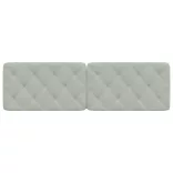 világosszürke bársony fejtámla párna 160 cm