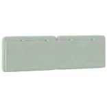 világosszürke bársony fejtámla párna 160 cm