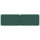 sötétzöld bársony fejtámla párna 160 cm