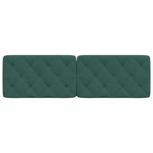 sötétzöld bársony fejtámla párna 160 cm