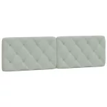 világosszürke bársony fejtámla párna 180 cm