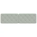 világosszürke bársony fejtámla párna 180 cm