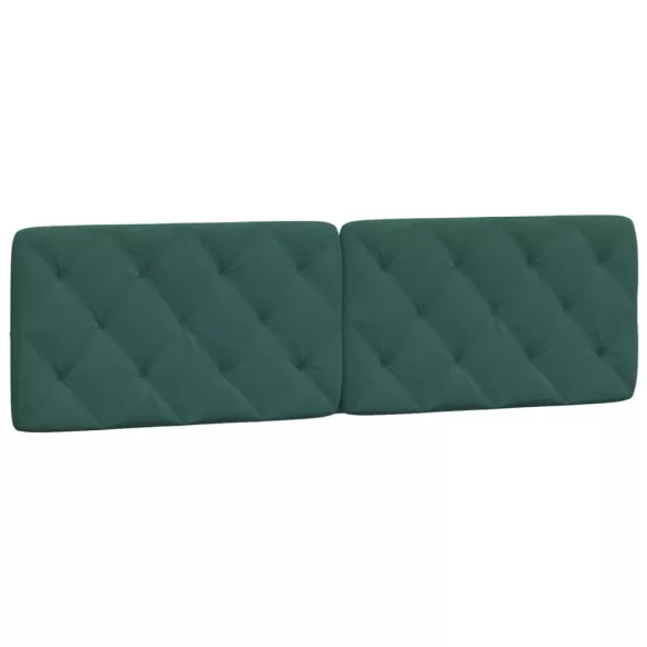 sötétzöld bársony fejtámla párna 180 cm