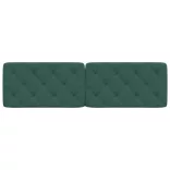 sötétzöld bársony fejtámla párna 180 cm