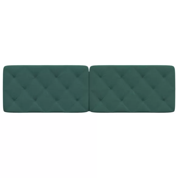 sötétzöld bársony fejtámla párna 180 cm