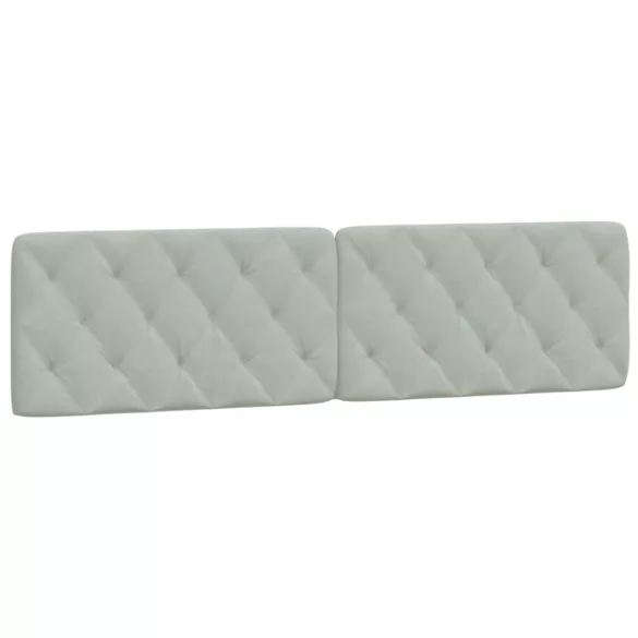 világosszürke bársony fejtámla párna 200 cm