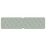 világosszürke bársony fejtámla párna 200 cm