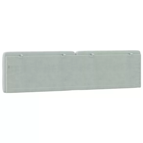 világosszürke bársony fejtámla párna 200 cm