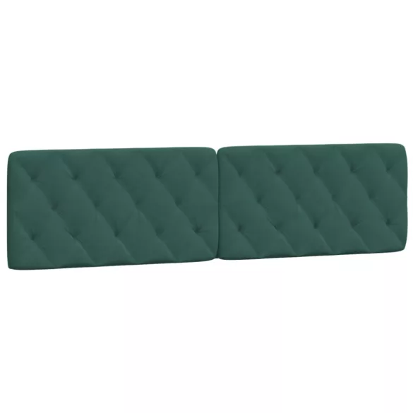 sötétzöld bársony fejtámla párna 200 cm