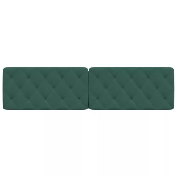 sötétzöld bársony fejtámla párna 200 cm