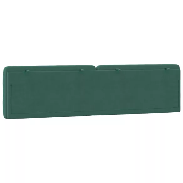 sötétzöld bársony fejtámla párna 200 cm