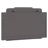 szürke műbőr fejtámla párna Viana 80 cm