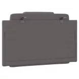 szürke műbőr fejtámla párna Viana 90 cm