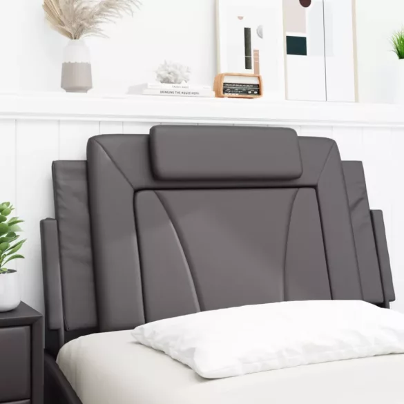 szürke műbőr fejtámla párna Viana 100 cm