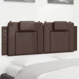 barna műbőr fejtámla párna Viana 120 cm