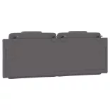 szürke műbőr fejtámla párna Viana 120 cm