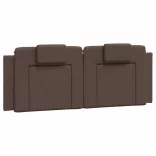 barna műbőr fejtámla párna Viana 140 cm