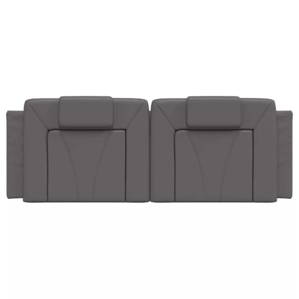 szürke műbőr fejtámla párna Viana 140 cm