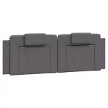 szürke műbőr fejtámla párna Viana 160 cm