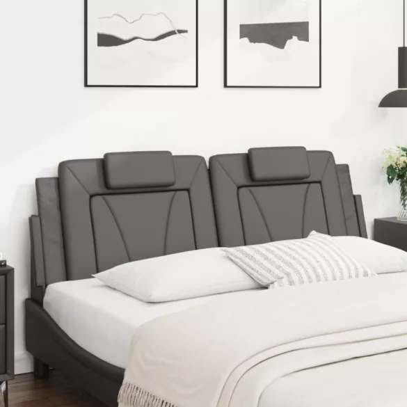 szürke műbőr fejtámla párna Viana 160 cm