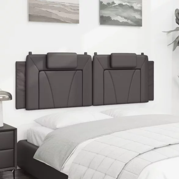 szürke műbőr fejtámla párna Viana 160 cm