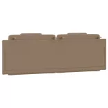 cappuccino színű műbőr fejtámla párna Viana 160 cm