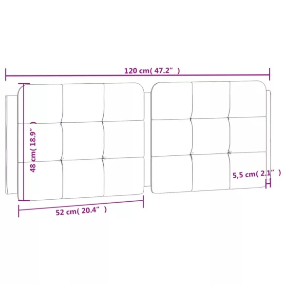cappuccino színű műbőr fejtámla párna Zadar 120 cm
