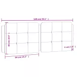 szürke műbőr fejtámla párna Zadar 140 cm