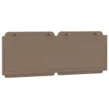 cappuccino színű műbőr fejtámla párna Zadar 140 cm