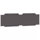 szürke műbőr fejtámla párna Zadar 180 cm