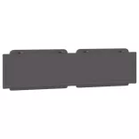 szürke műbőr fejtámla párna Zadar 200 cm