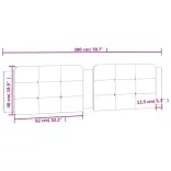 szürke műbőr fejtámla párna Zadar 200 cm