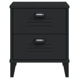 VIKEN fekete szerelt fa éjjeliszekrény