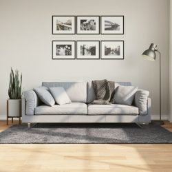   HUARTE antracit rövid szálú puha és mosható szőnyeg 100x200 cm