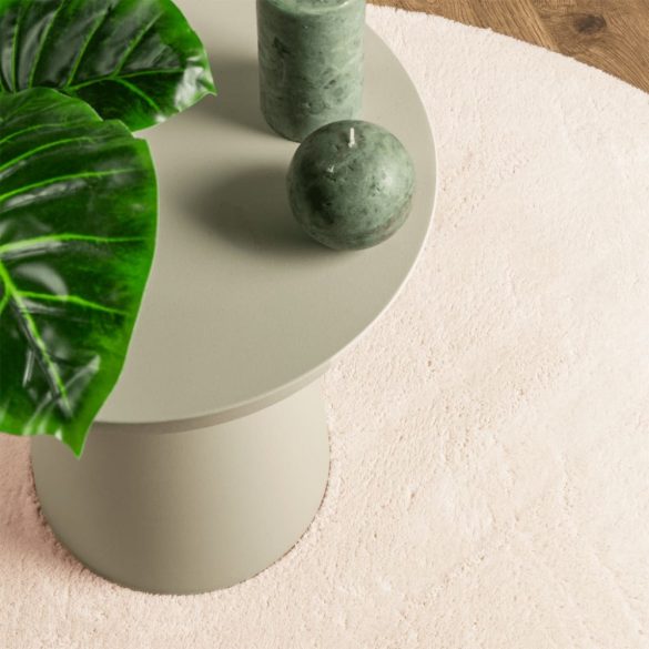 HUARTE bézs rövid szálú puha és mosható szőnyeg Ø 100 cm