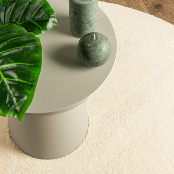 HUARTE krémszínű rövid szálú puha és mosható szőnyeg Ø 160 cm