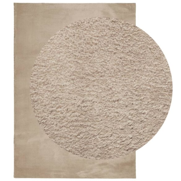 HUARTE homokszínű rövid szálú puha és mosható szőnyeg 120x170cm