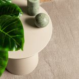 HUARTE homokszínű rövid szálú puha és mosható szőnyeg 160x160cm