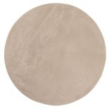 HUARTE homokszínű rövid szálú puha és mosható szőnyeg Ø 80 cm