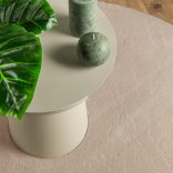 HUARTE homokszínű rövid szálú puha és mosható szőnyeg Ø 100 cm