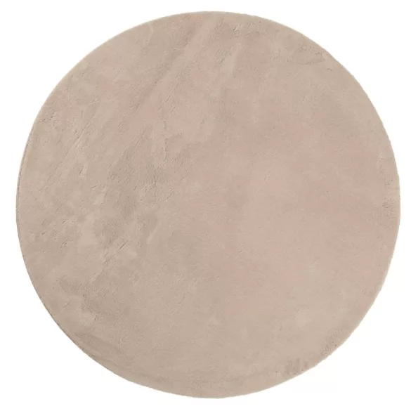 HUARTE homokszínű rövid szálú puha és mosható szőnyeg Ø 160 cm