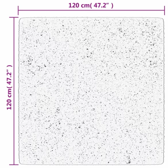 HUARTE szürke rövid szálú puha és mosható szőnyeg 120 x 120 cm
