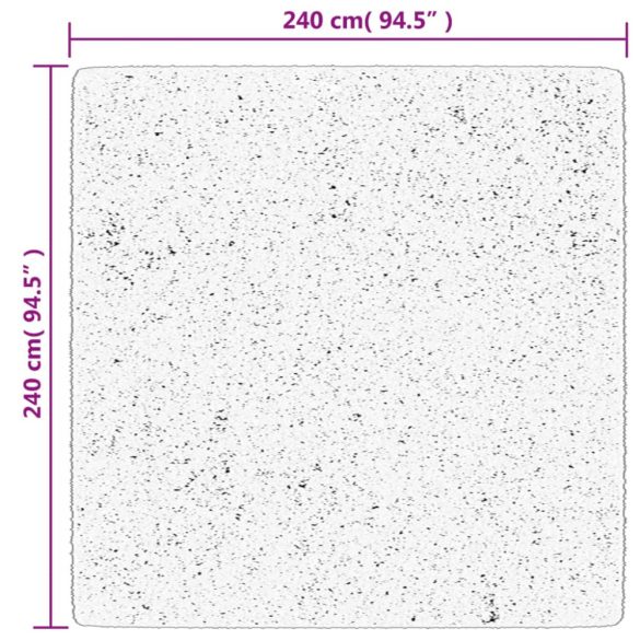HUARTE szürke rövid szálú puha és mosható szőnyeg 240 x 240 cm