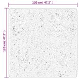 HUARTE erdőzöld rövid szálú puha és mosható szőnyeg 120x120 cm