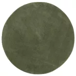 HUARTE erdőzöld rövid szálú puha és mosható szőnyeg Ø 80 cm