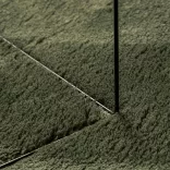 HUARTE erdőzöld rövid szálú puha és mosható szőnyeg Ø 80 cm
