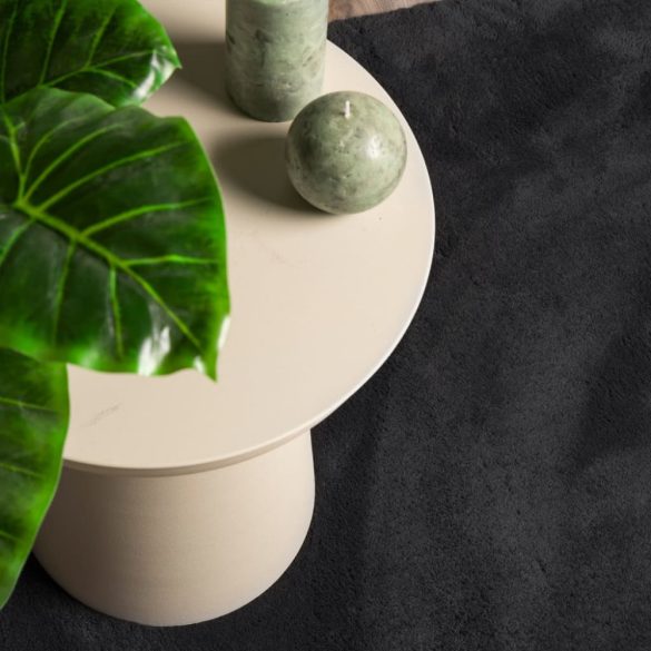 HUARTE fekete rövid szálú puha és mosható szőnyeg 120 x 120 cm