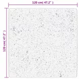 HUARTE fekete rövid szálú puha és mosható szőnyeg 120 x 120 cm