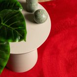 HUARTE piros rövid szálú puha és mosható szőnyeg 160 x 160 cm